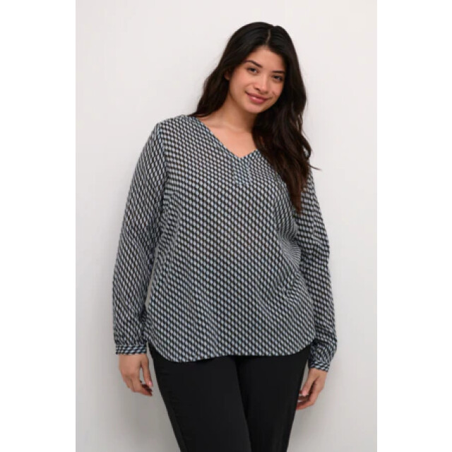 KAFFE Kcami ls blouse printed KCami LS Blouse Printed large
