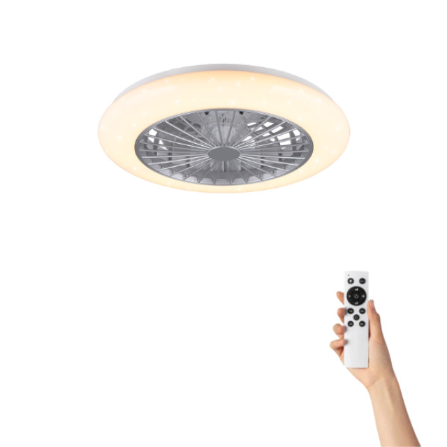 Ventiluxe Plafondventilator luciano met verlichting Ø50cm 3 snelheden afstandsbediening zwart 2881827 large