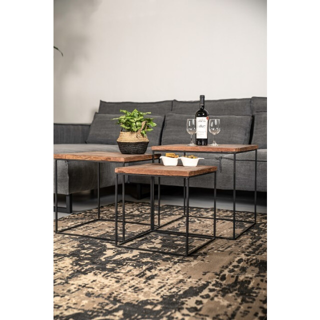 HSM Collection -vierkante bijzettafel austins/3 -50x50x50 / 45x45x45 / 2923072 large