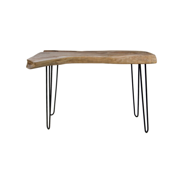 HSM Collection -rechthoekige wandtafel root-120x50x70--teak/metaal 2923092 large
