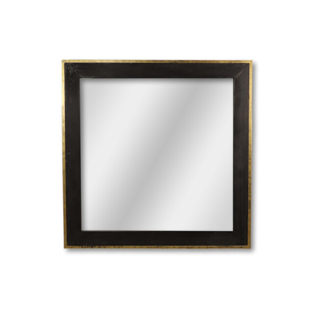 HSM Collection -vierkante spiegel-90x1,5x90-zwart/goud-mango 2923292 large