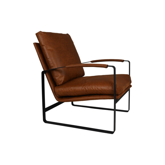 HSM Collection -fauteuil miami-95x65x95--leder/metaal 2922912 large