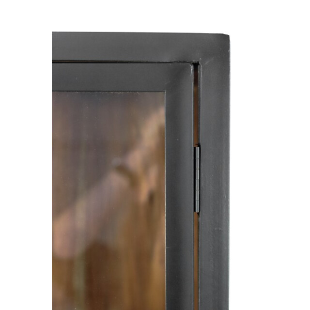 HSM Collection -vitrinekast 2 deur-85x40x185--acacia/metaal 2922592 large