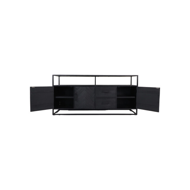 HSM Collection -dressoir verona 3 deur 2 la-180x40x85--mango/metaal 2922409 large