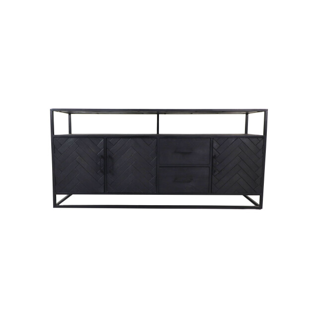 HSM Collection -dressoir verona 3 deur 2 la-180x40x85--mango/metaal 2922409 large