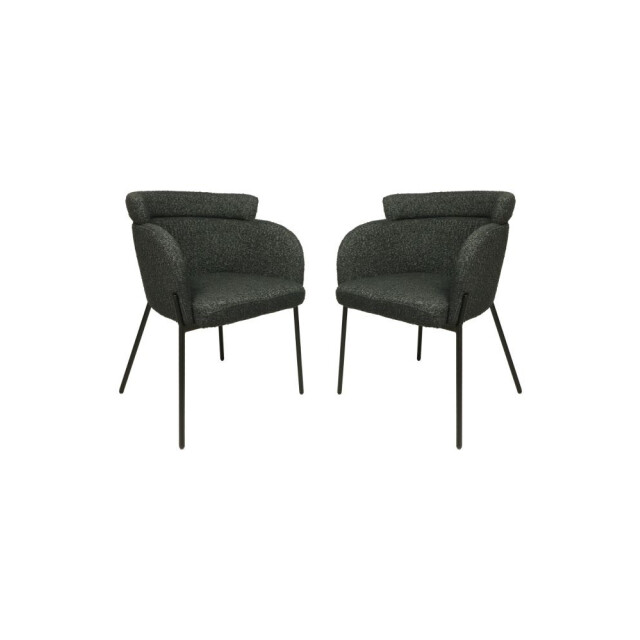HSM Collection -eetkamerstoel luca s/2-57x60x81--stof/metaal 2922948 large