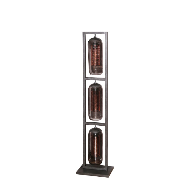 Hoyz Hoyz vloerlamp tower 3l smoke glas artic zwart 2610849 large