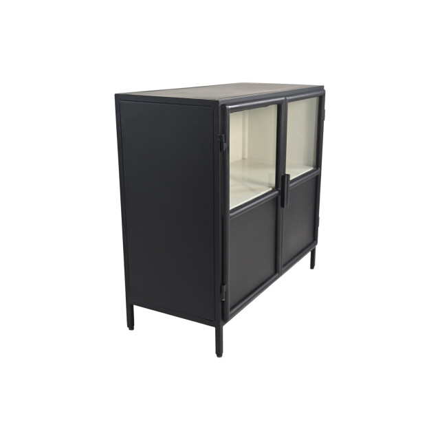 HSM Collection -vitrinekast bronx laag 2 deur-90x40x85--metaal 2922627 large