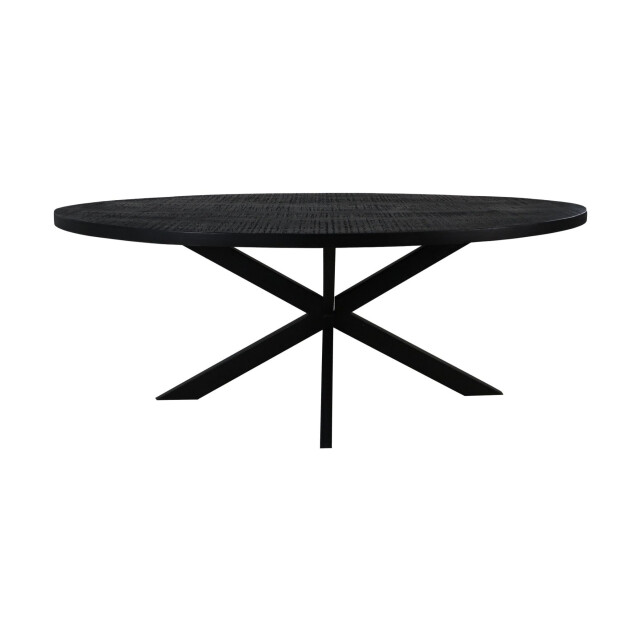 HSM Collection -ovale eettafel melbourne-160x90x76--mango/metaal 2923907 large