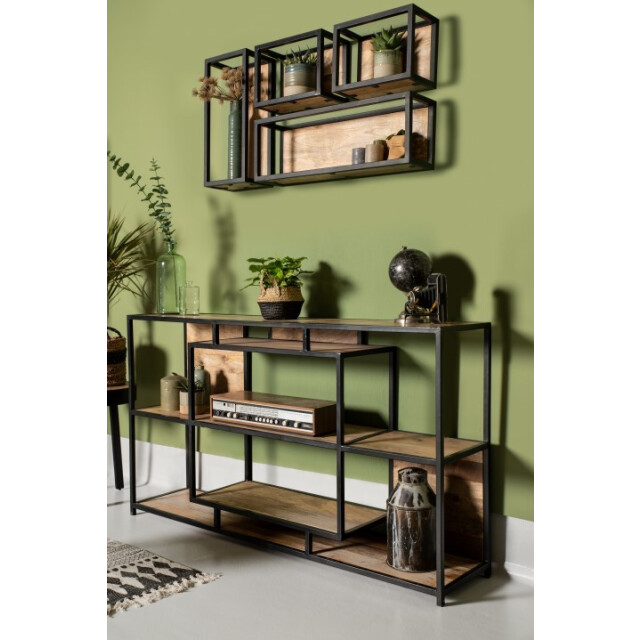 HSM Collection -open vakkenkast levels-150x35x90--mango/metaal 2922607 large