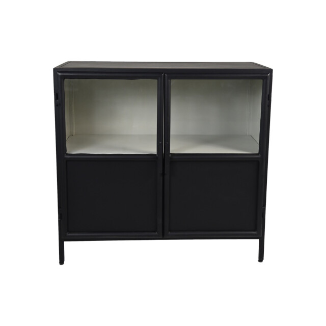 HSM Collection -vitrinekast bronx laag 2 deur-90x40x85--metaal 2922627 large