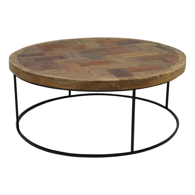 HSM Collection -ronde salontafel mozaiek-ø80x33--teak 2923027 large