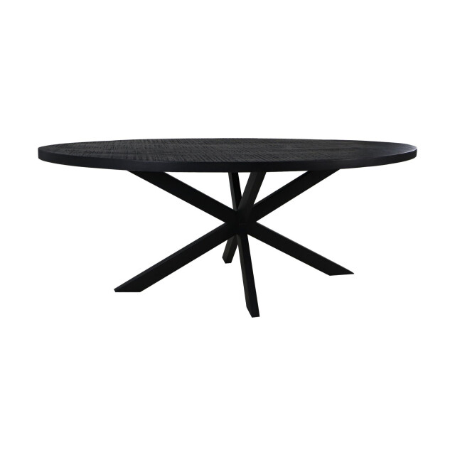 HSM Collection -ovale eettafel melbourne-160x90x76--mango/metaal 2923907 large