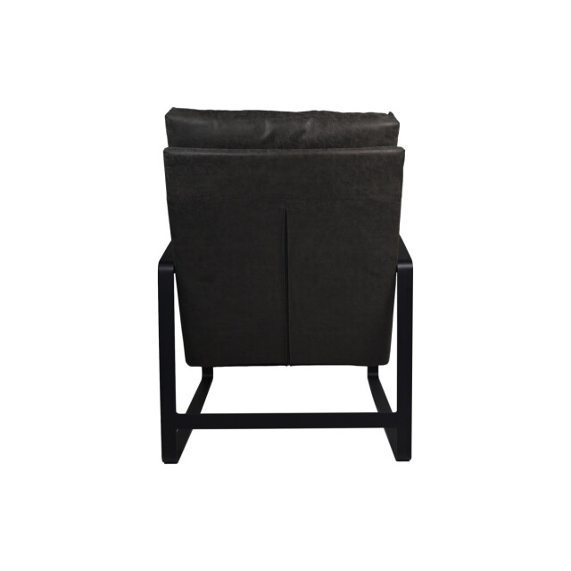 HSM Collection -fauteuil miami-95x65x95-donker -leder/metaal 2923025 large