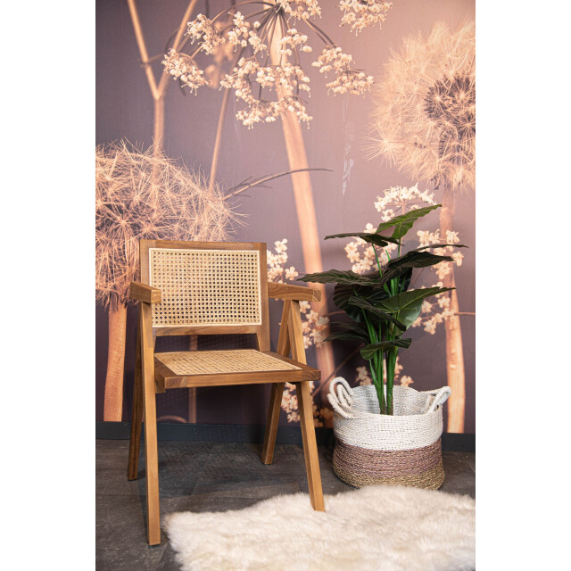 HSM Collection -eetkamerstoel-56x52x83--rotan/teak 2922966 large