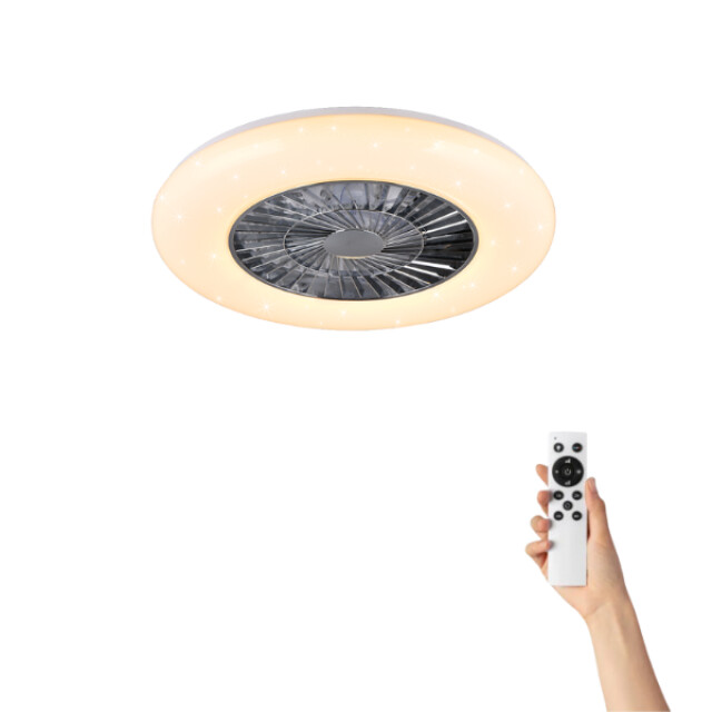 Cool Breeze Plafondventilator sil met verlichting Ø59cm 3 snelheden afstandsbediening - 2881776 large