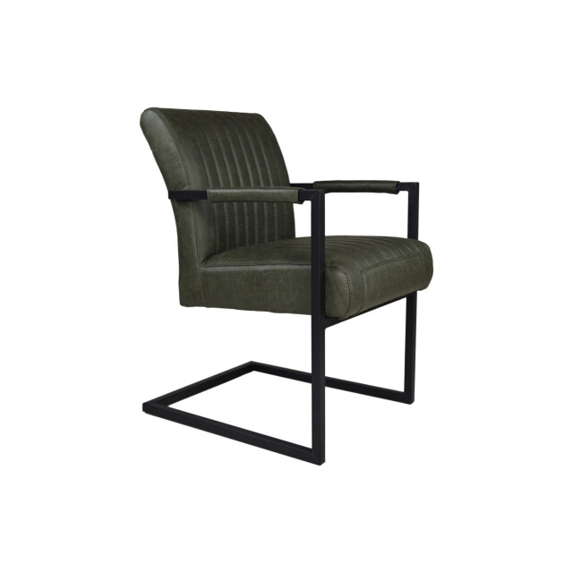 HSM Collection -eetkamerstoel texas met arm s/2-55x50x85--leder/metaal 2925746 large