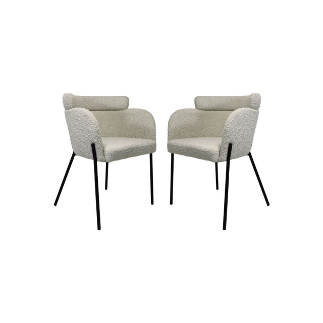 HSM Collection -eetkamerstoel luca s/2-57x60x81--stof/metaal 2922945 large