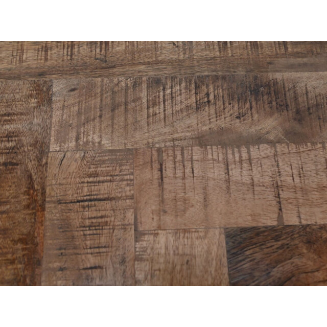 HSM Collection -ovale eettafel mozaiek-240x110x76--mango/metaal 2923905 large