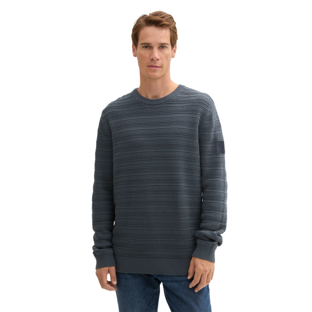 Tom Tailor Structured crewneck knit 1044472 large