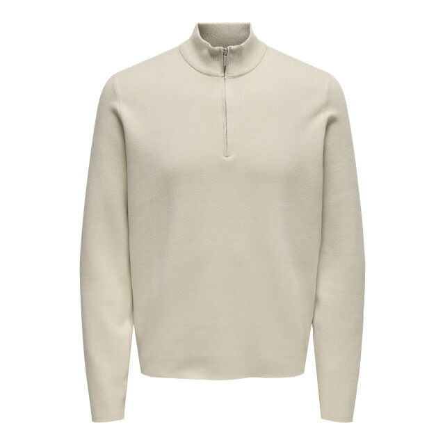 Only & Sons onscooper half zip high neck knit n 22032411 silver lining 05711.915.0004 large