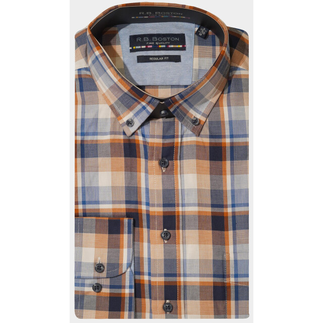 R.B. Boston Casual hemd lange mouw regular fit cotton 427670/22 182676 large