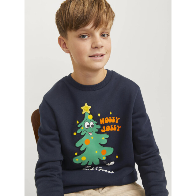 Jack & Jones Jongens kersttrui jjxmas jolly 12266208-Blauw large