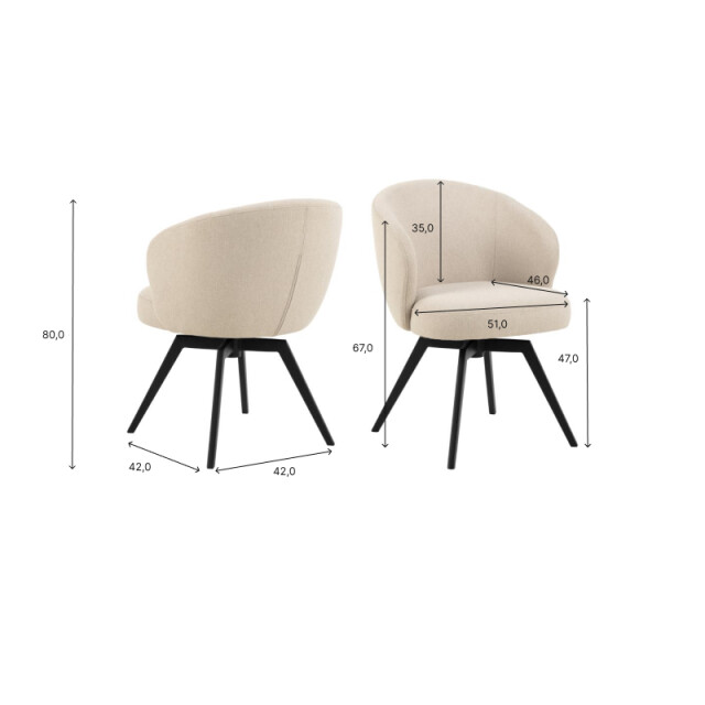 HSM Collection -eetkamerstoel alma + 2932950 large
