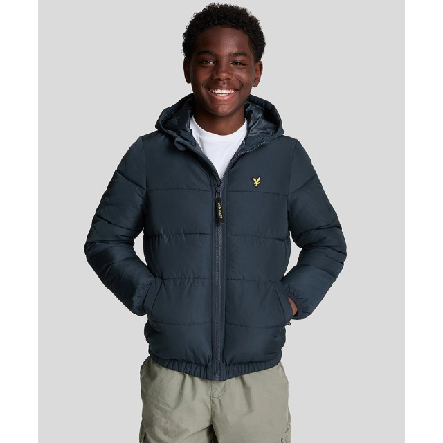 Lyle and Scott Winterjas puffer met capuchon z271 dark navy JKB2104V-Z271 Dark Navy blauw large