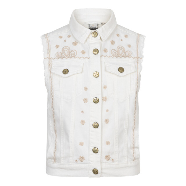 Indian Blue Meisjes gilet embroidery lily IBGS24-1041-901 large