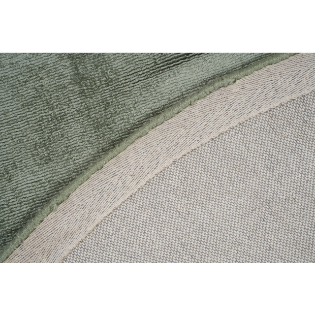 Velaar Milan königlich viscose vloerkleed rond laagpolig donkergroen- 115 cm rond 3038534 large