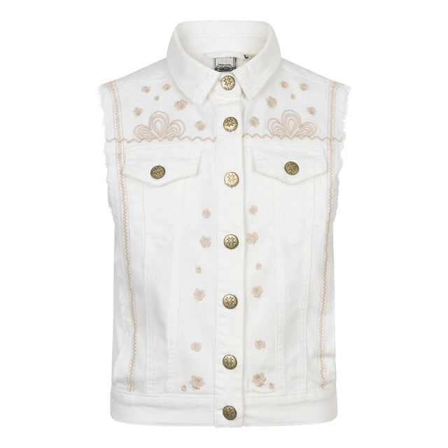 Indian Blue Meisjes gilet embroidery lily IBGS24-1041-901 large