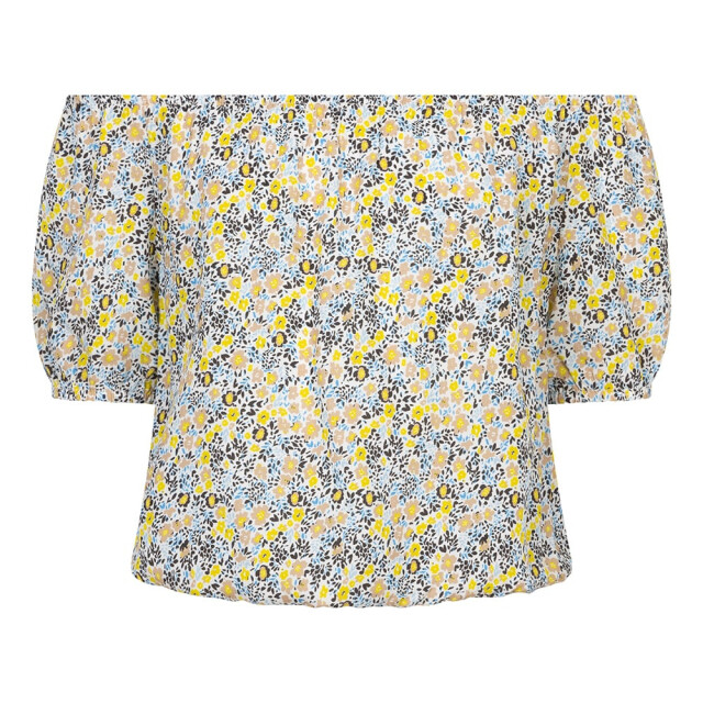 Indian Blue Meisjes crop top bloemen licht IBGS24-5181-521 large