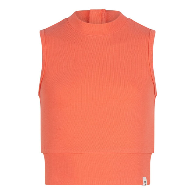 Indian Blue Meisjes crop top rib helder koraal IBGS24-3182-250 large