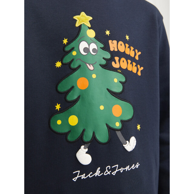 Jack & Jones Jongens kersttrui jjxmas jolly 12266208-Blauw large