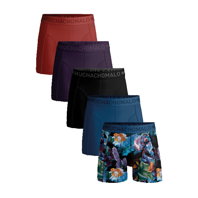 Muchachomalo Heren 5-pack boxershorts print/effen U-OUTLT1010-203 large