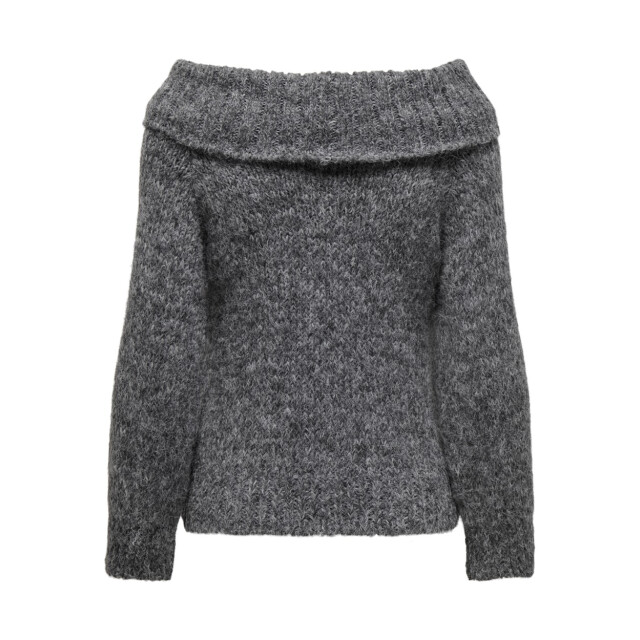 Only Onlmarie ls off shoulder knt antraciet 4219.85.0011 large