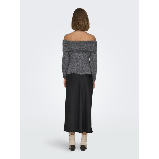 Only Onlmarie ls off shoulder knt antraciet 4219.85.0011 large