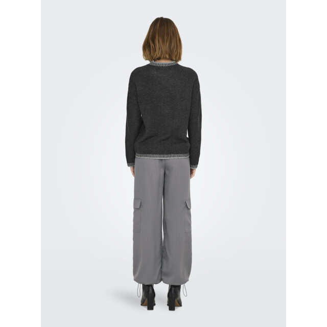 Only Onlsilma ls stitch mock neck knt antraciet 4219.85.0027 large