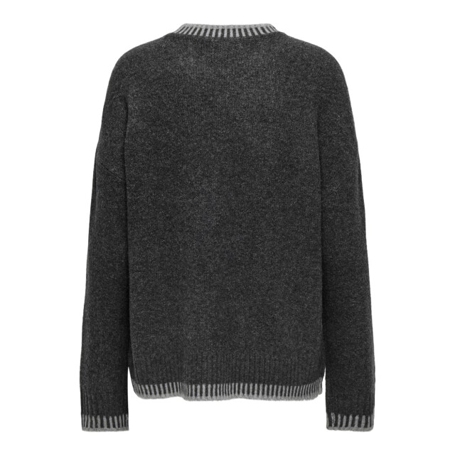 Only Onlsilma ls stitch mock neck knt antraciet 4219.85.0027 large