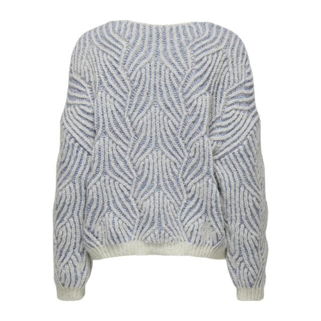 Only Onlelin life ls v-neck cc knt ecru dessin 4219.08.0149 large