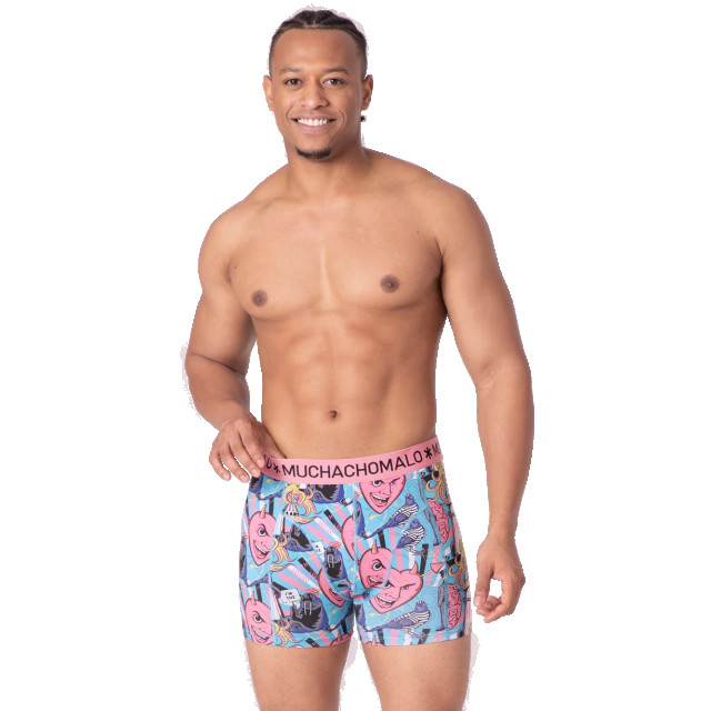 Muchachomalo Heren 2+2-pack boxershorts print/effen CDOUTLT225-226 large