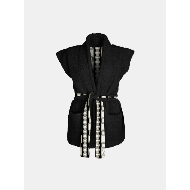 Mucho Gusto Gilet teddy zwart Gilet Teddy Zwart large