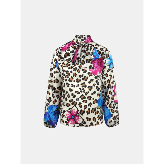 Mucho Gusto ® blouse innsbruck luipaard bloemenprint MUCHO GUSTO® Blouse Innsbruck Luipaard Bloemenprint large