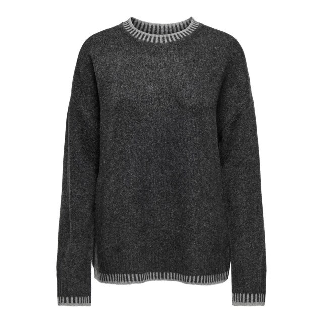 Only Onlsilma ls stitch mock neck knt antraciet 4219.85.0027 large