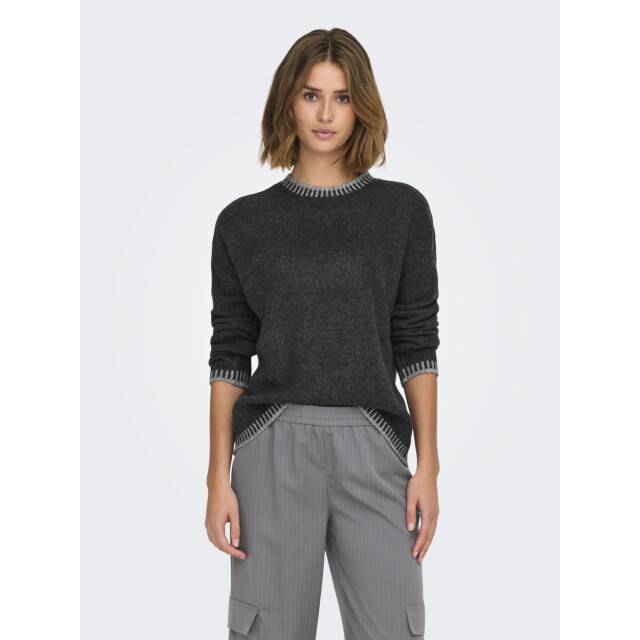 Only Onlsilma ls stitch mock neck knt antraciet 4219.85.0027 large