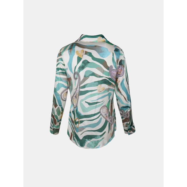 Mucho Gusto Blouse francis bay watercolor zebra print met paisley motieven Blouse Francis Bay Watercolor Zebra Print met Paisley Motieven large