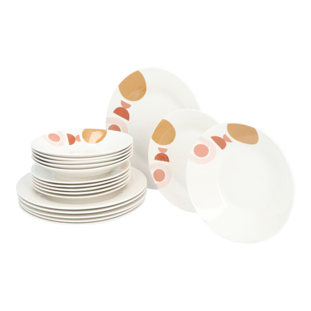 4goodz Serviesset porselein 6 persoons 18 delig tara art deco 3047635 large