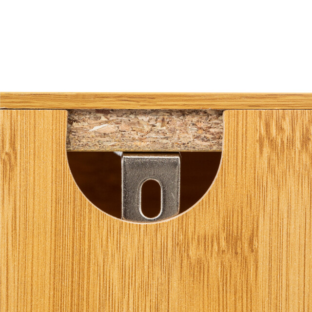 4goodz Sicela wastafelonderkast met uitsparing 28x60x80 cm wastafelmeubel bamboe 3047764 large