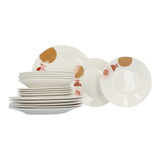 4goodz Serviesset porselein 6 persoons 18 delig tara art deco 3047635 large